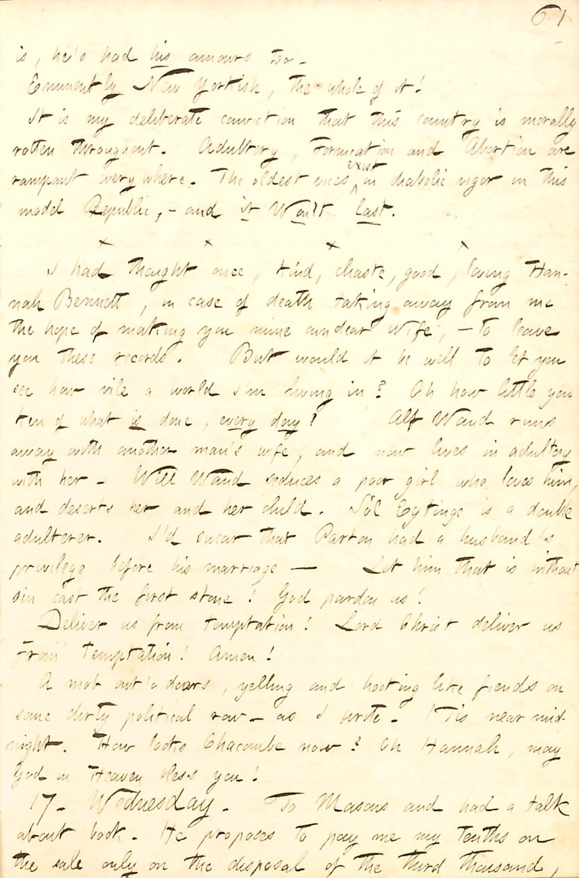Thomas Butler Gunn Diaries- Volume 8, page 68, September 16-17, 1856 av Thomas Butler Gunn