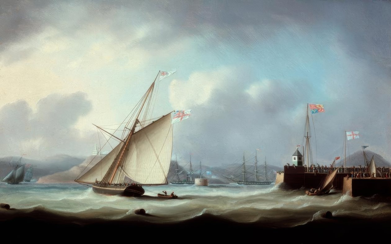 George IV:s ankomst till Leith Harbour av Thomas Buttersworth