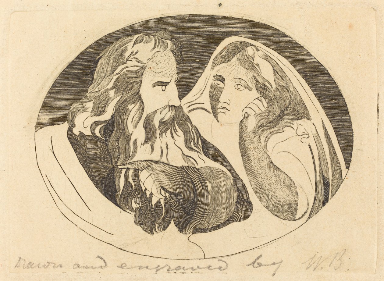Lear och Cordelia av Thomas Butts, Jr. after William Blake