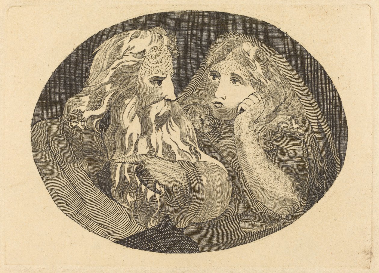 Lear och Cordelia av Thomas Butts, Jr. after William Blake