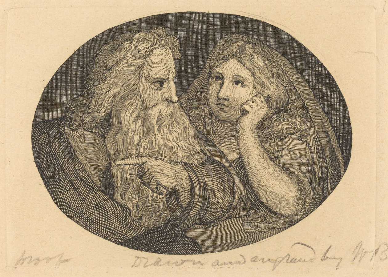 Lear och Cordelia av Thomas Butts, Jr. after William Blake