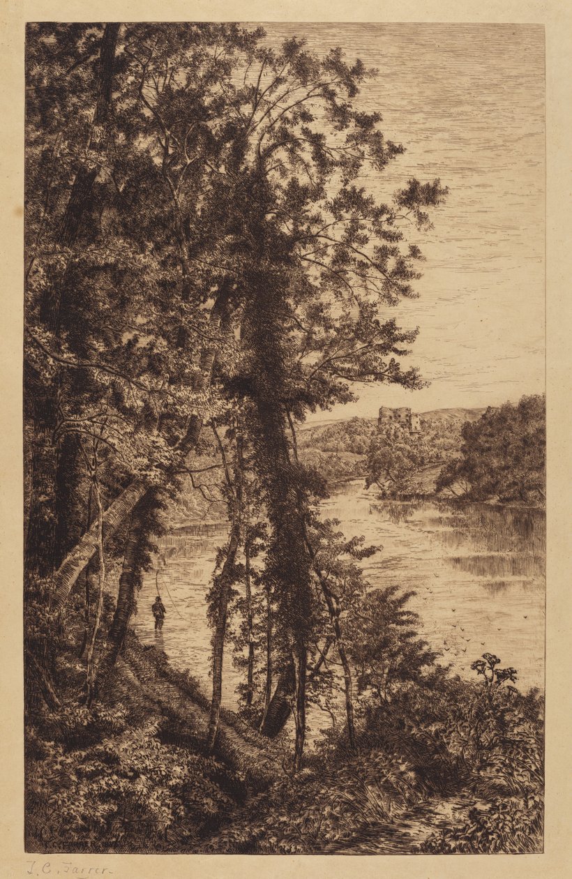 Utan titel (Landskap med fiskare) av Thomas C. Farrer