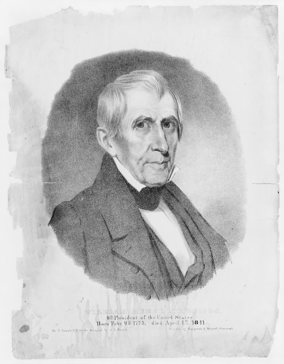 USA:s president William Henry Harrison, 1841 av Thomas Campbell