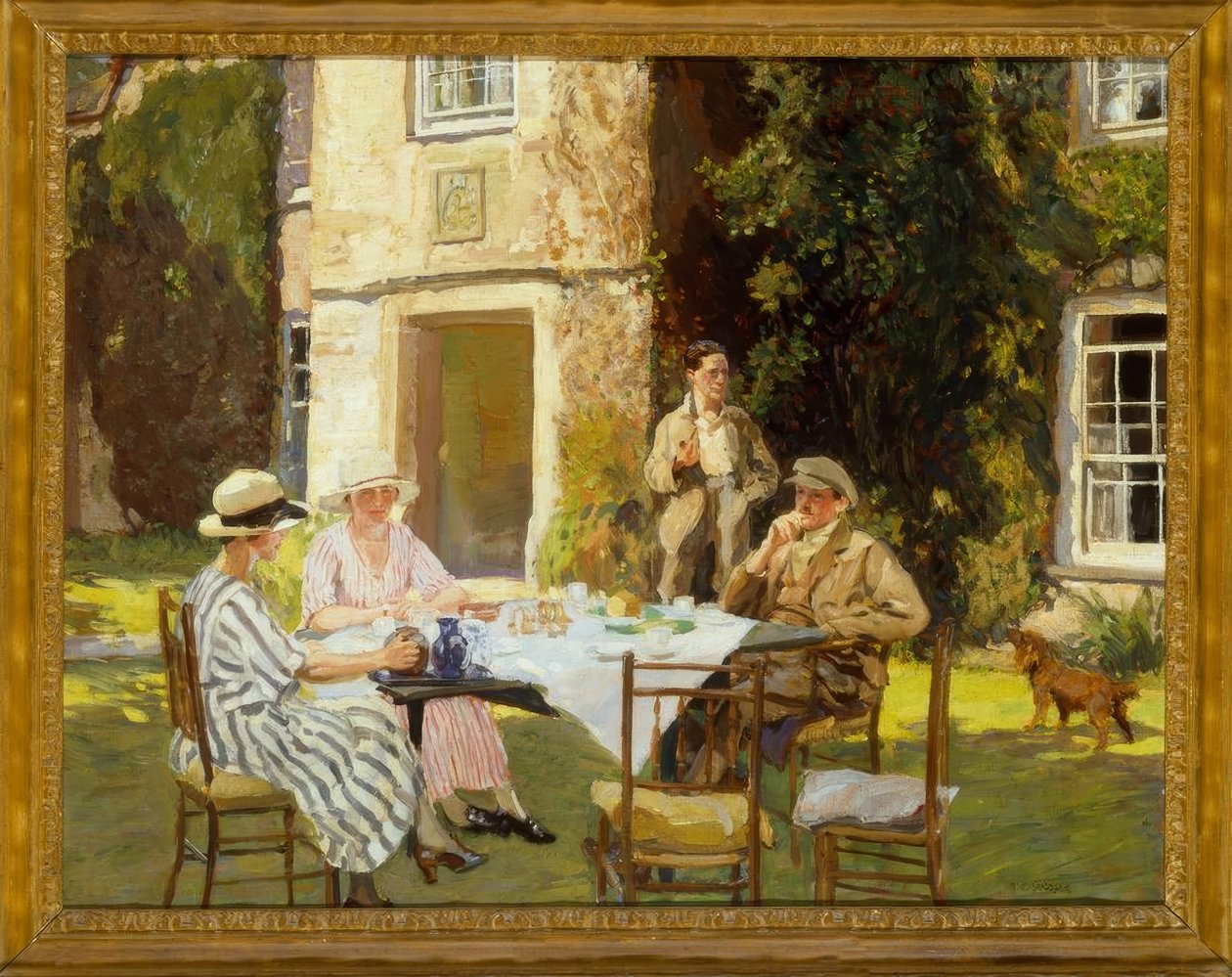 Thomas C.Dugdale, The tea party / Gemälde av Thomas Cantrell Dugdale