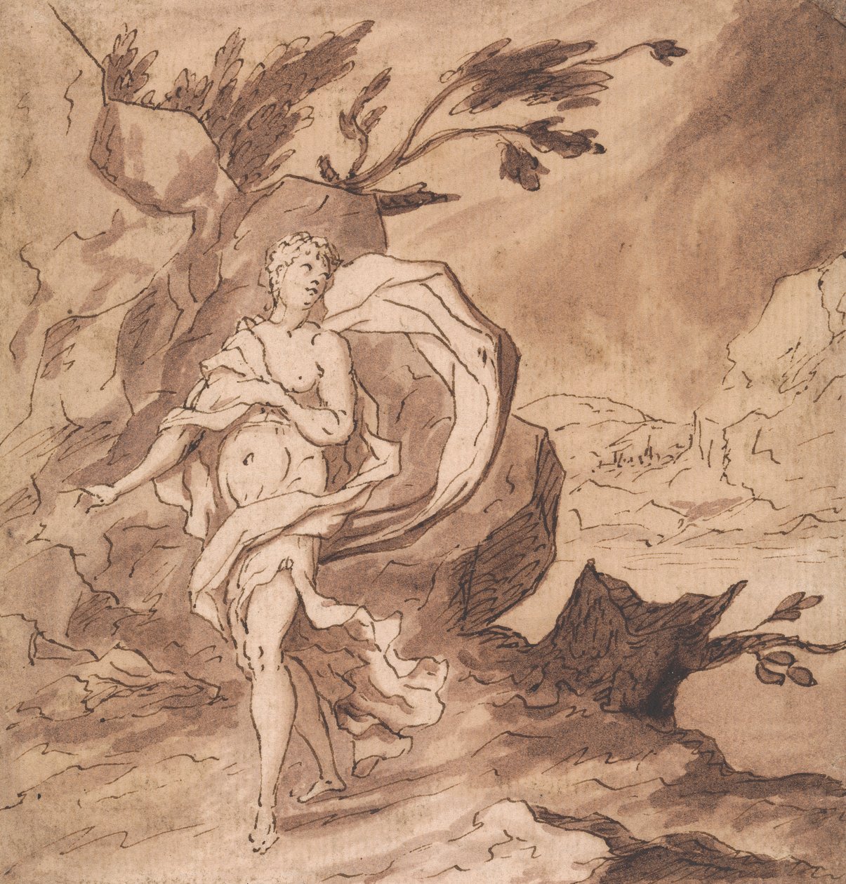 Anna beklagar Tobias frånvaro (Tobit 10:7) av Thomas Carwitham