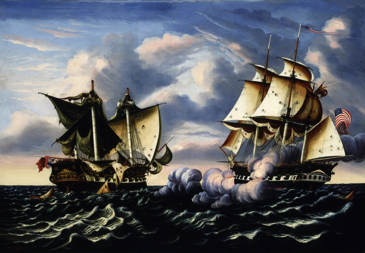 Kapning av H.B.M.-fregatten Macedonian av den amerikanska fregatten United States, 25 oktober 1812 av Thomas Chambers