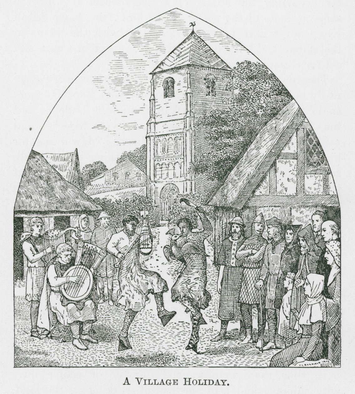 En semester i en by (litografi) av Thomas Charles Barfield