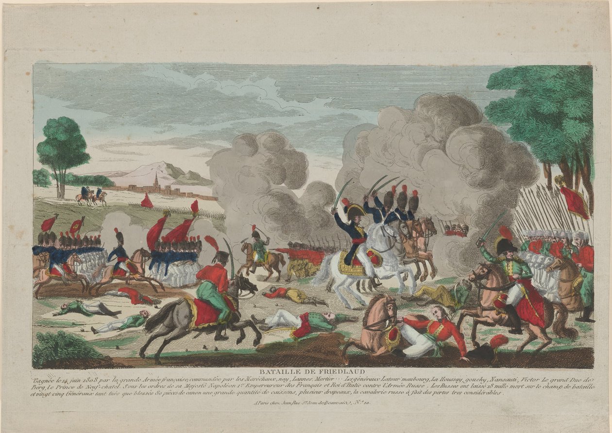 Slaget vid Friedland. En anklagelse från det ryska Leib-gardet den 14 juni 1807, 1808 av Thomas Charles Naudet