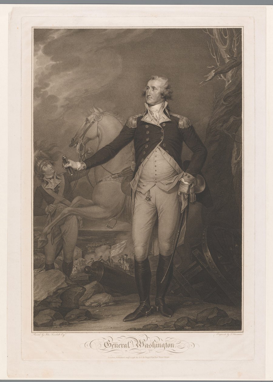 Porträtt av George Washington General Washington (titel på objekt) av Thomas Cheesman