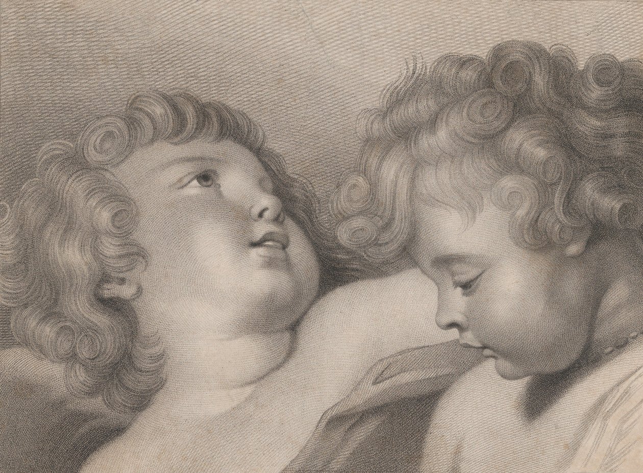 Två kerubhuvuden, 1800. av Thomas Cheesman