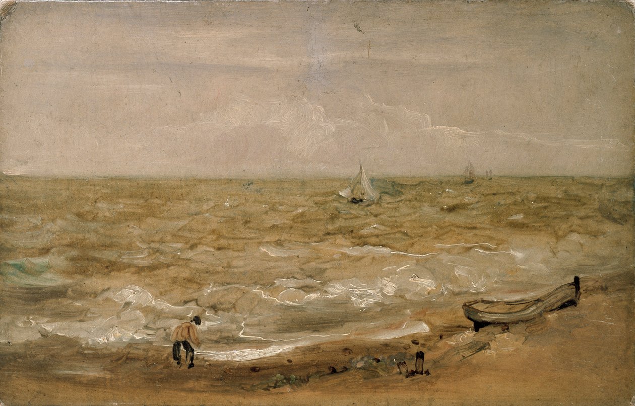 Strandscen, tidigt 1800-tal av Thomas Churchyard