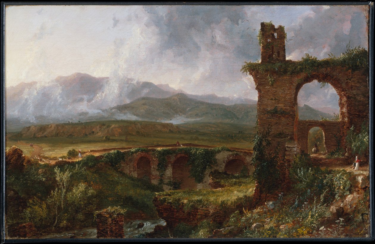 En utsikt nära Tivoli (morgon) av Thomas Cole