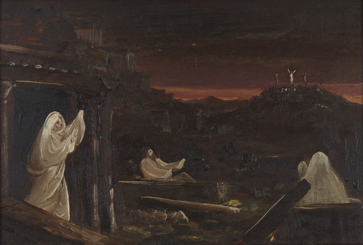 Döda som reser sig ur gravar av Thomas Cole