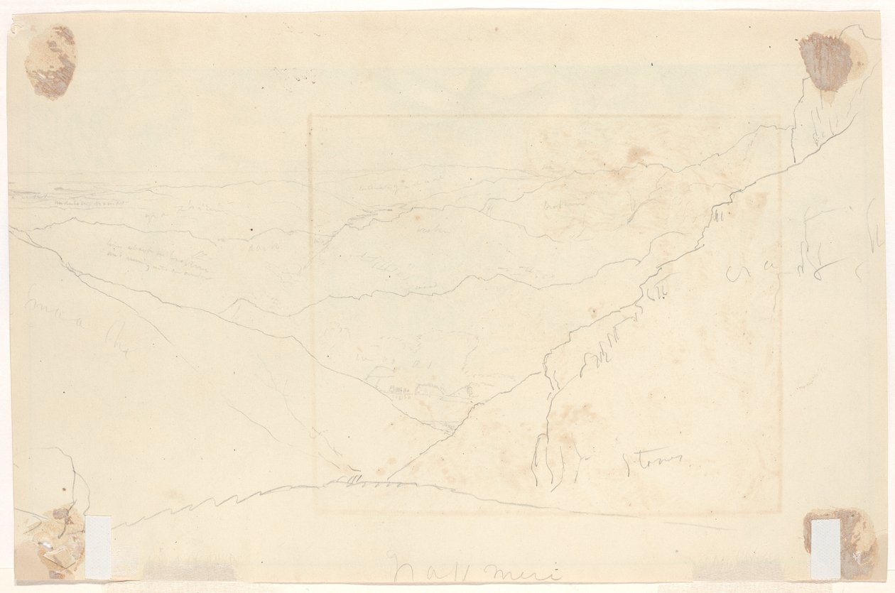 Bergslandskap [verso] av Thomas Cole