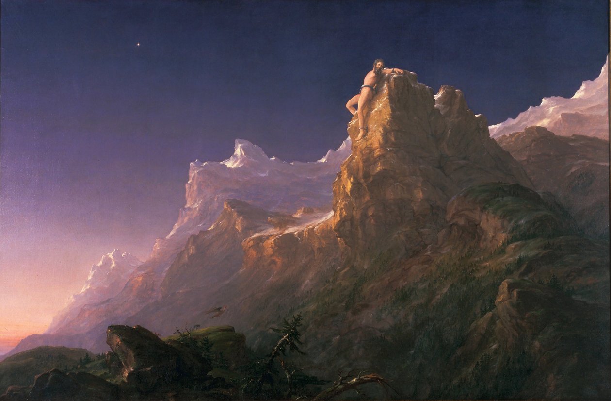 Prometheus fjättrad av Thomas Cole
