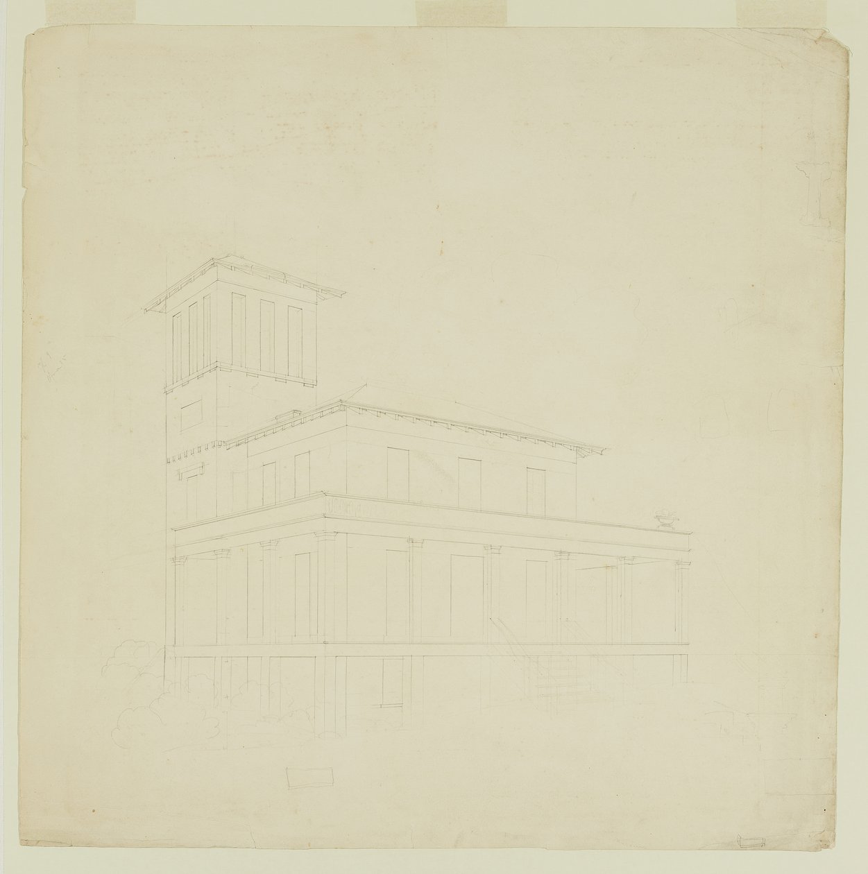 Föreslagen villa på Catskill av Thomas Cole