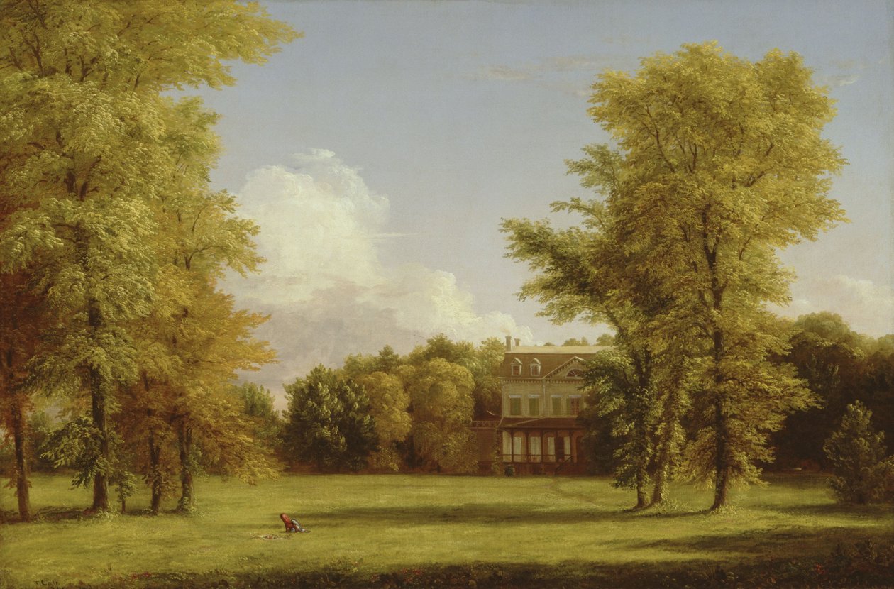 Van Rensselaer-herrgården av Thomas Cole