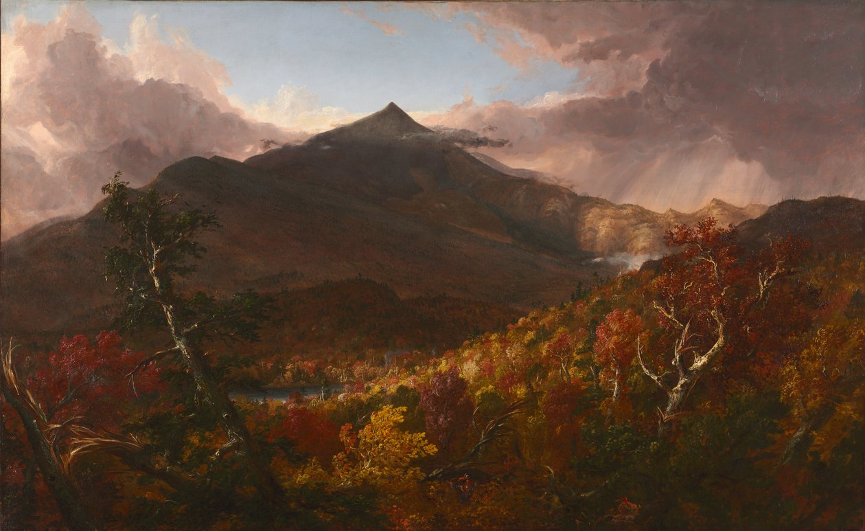 Vy över Schroon Mountain, Essex County, New York, efter en storm av Thomas Cole
