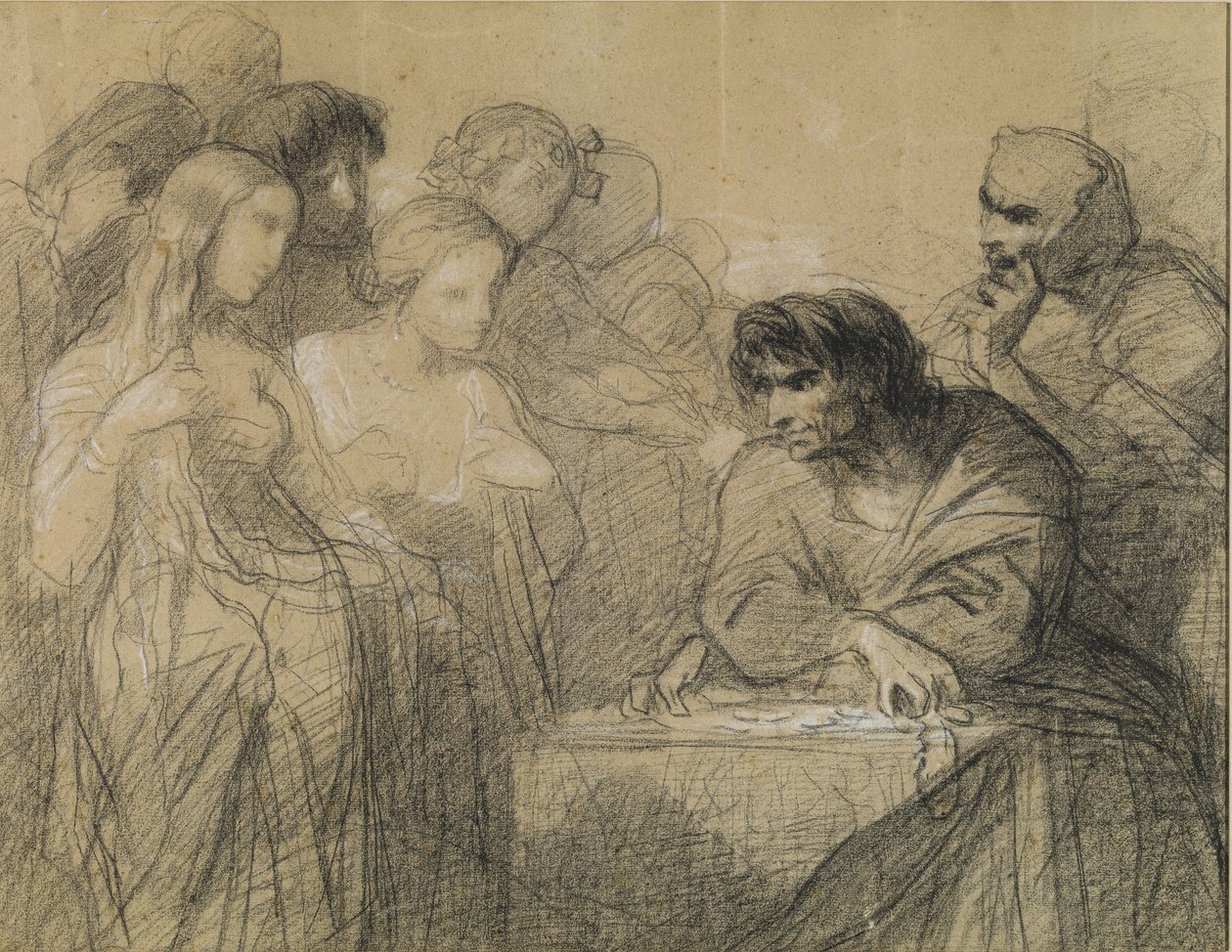 Kärleken till guldet (Törsten efter guld) (studie) av Thomas Couture