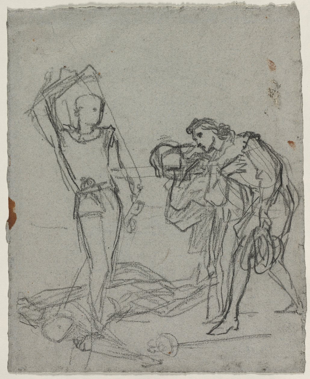 Duell efter Masked Ball recto, c. 1857. av Thomas Couture