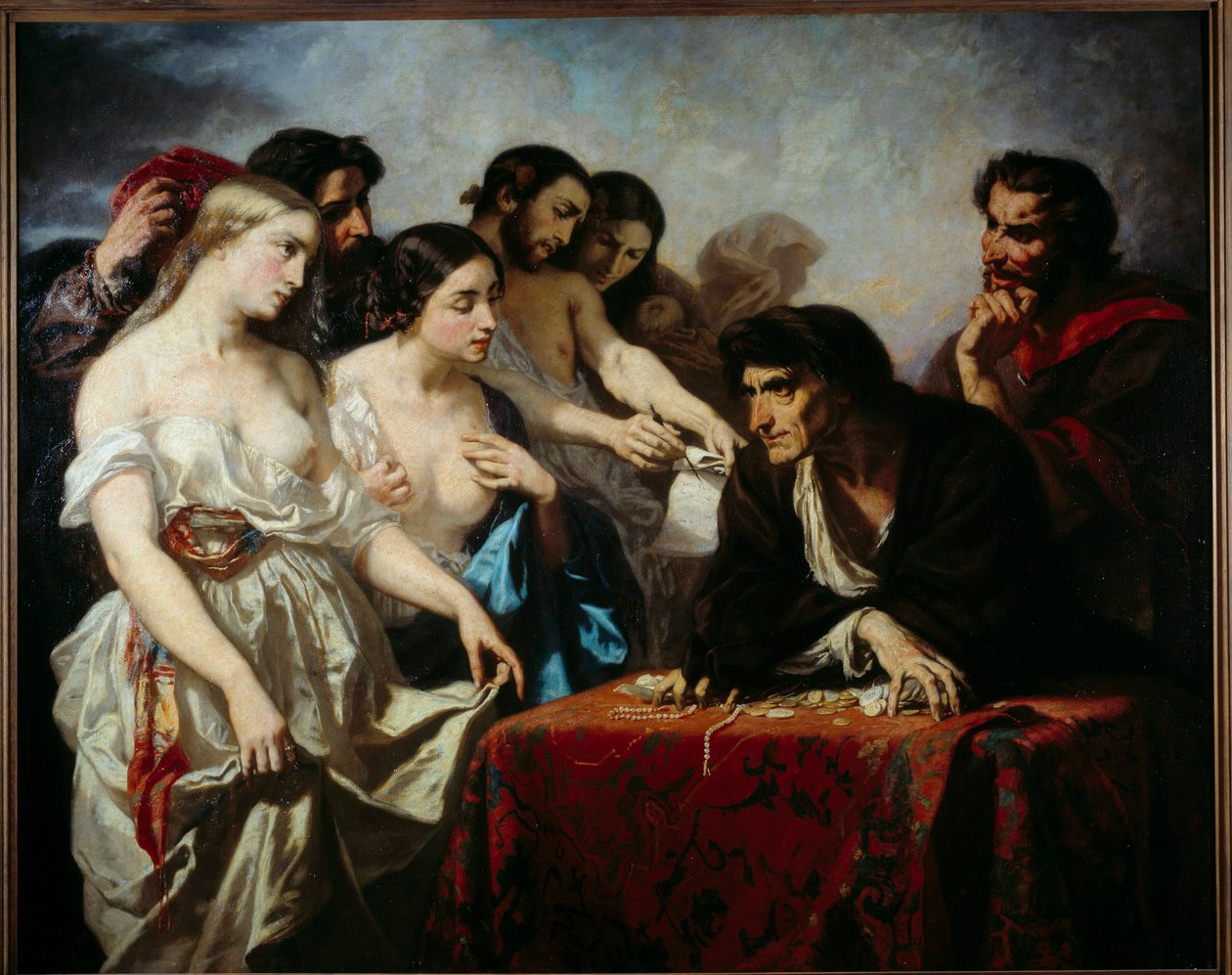 Kärlek till guld. Målning av Thomas Couture (1815-1879) av Thomas Couture