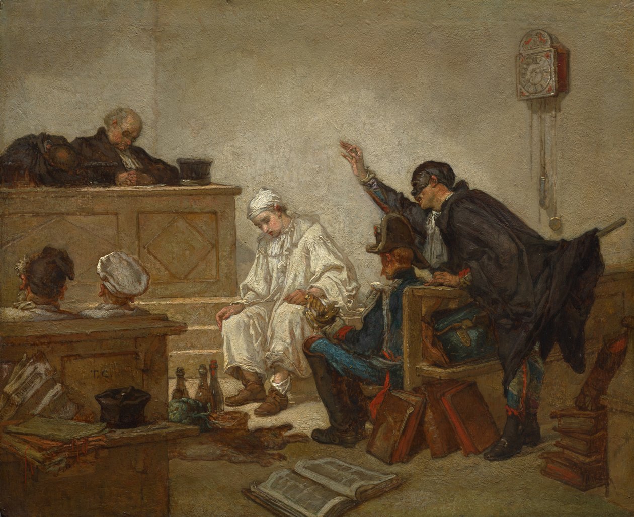 Pierrot i brottmålsdomstolen av Thomas Couture