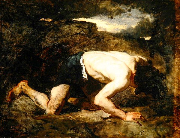 The Fugitive, Study for Timon of Athens, c.1857 (olja på duk) av Thomas Couture