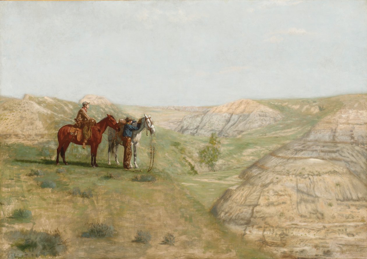 Cowboys i Badlands, 1888 av Thomas Cowperthwait Eakins