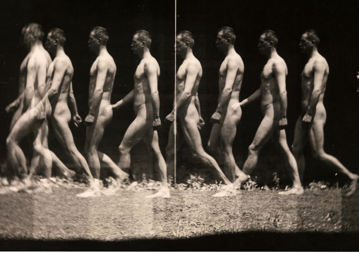 Man går stroboskopisk fotografi av Thomas Cowperthwait Eakins