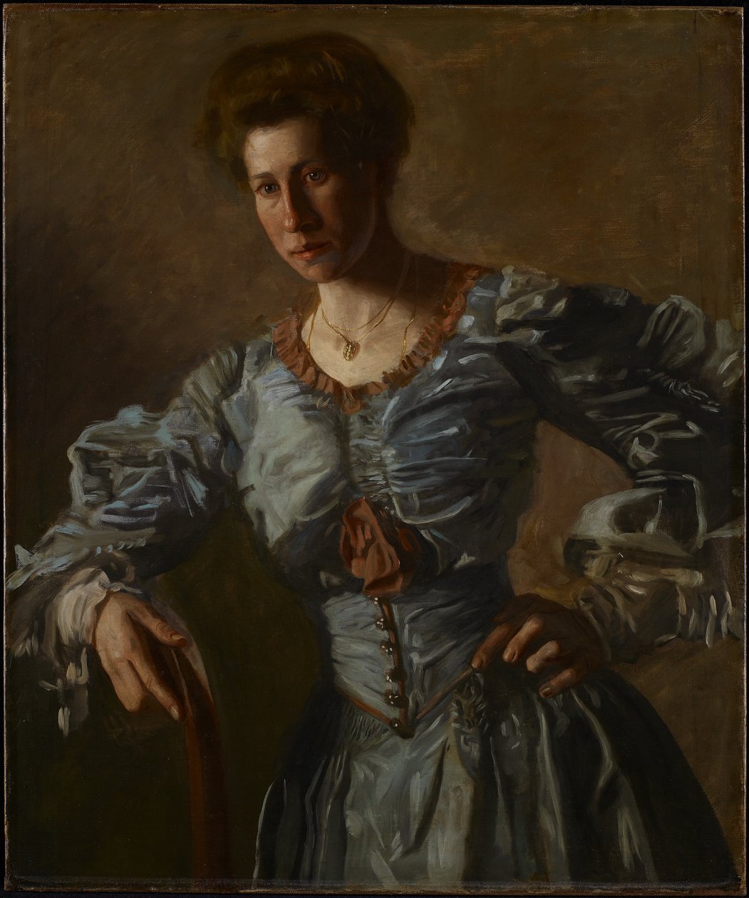 Porträtt av Elizabeth L. Burton, ca 1905-06 (olja på duk) av Thomas Cowperthwait Eakins