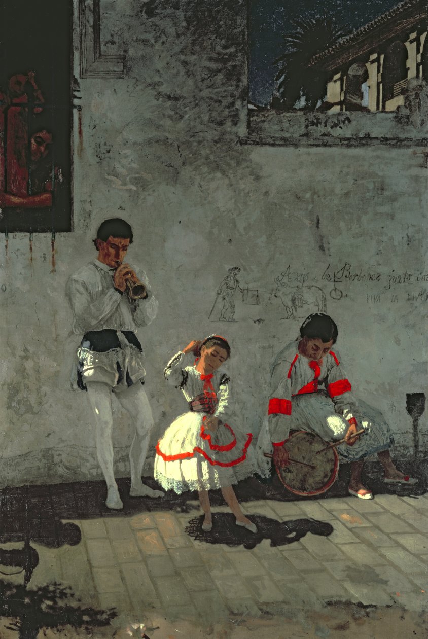 Gatubild i Sevilla av Thomas Cowperthwait Eakins