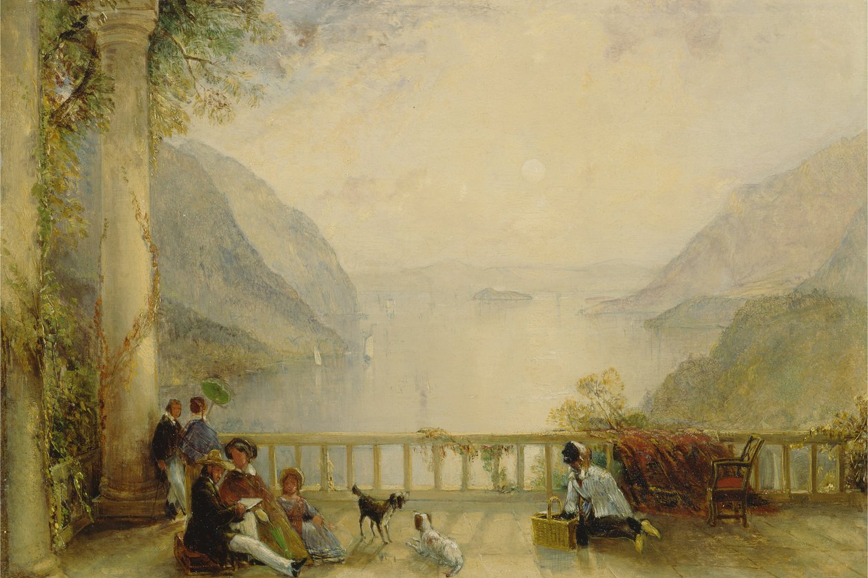 Figurer på en balkong, förmodligen på Westpoint av Thomas Creswick