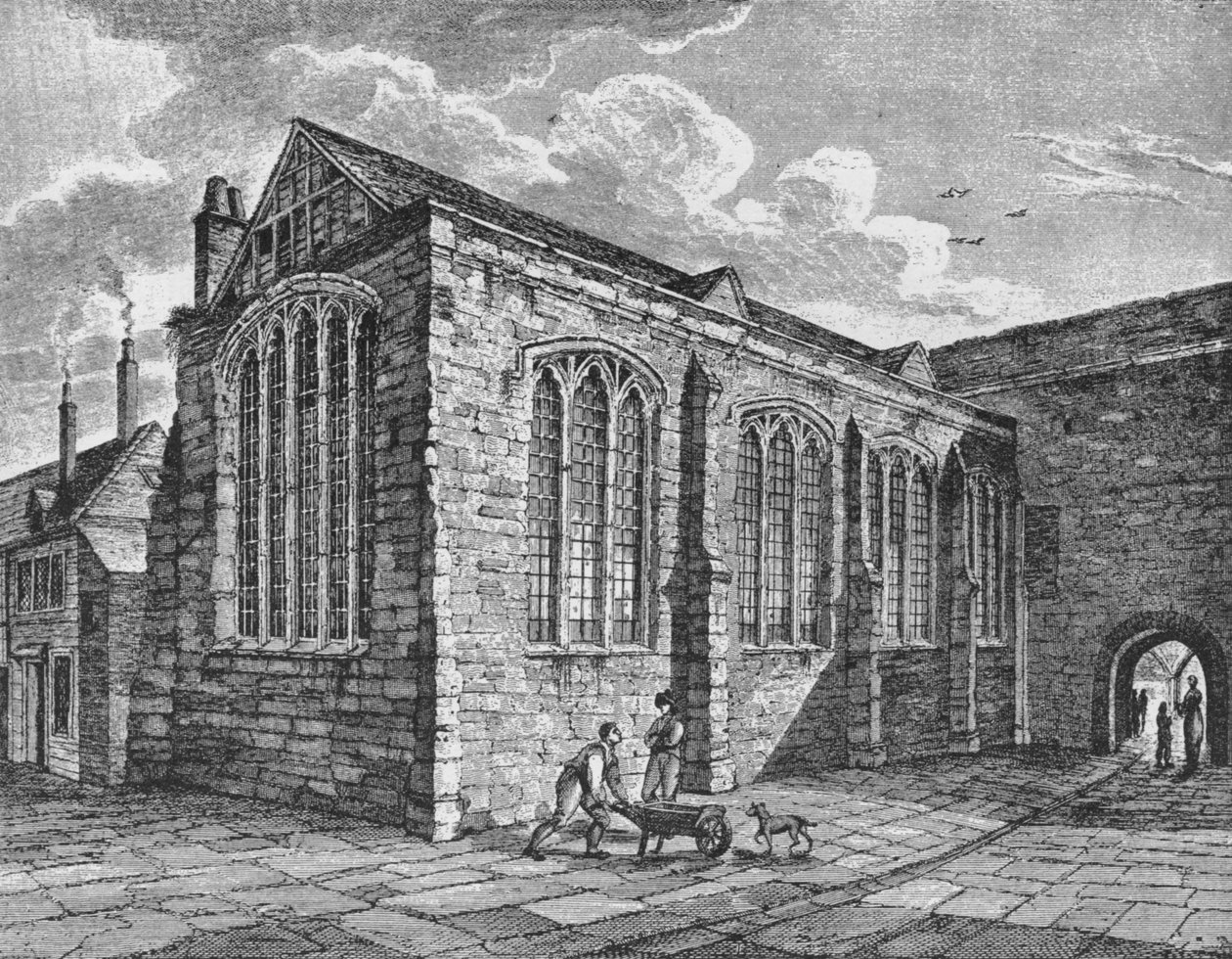 Nordostvy av Chapel of the Holy Trinity, Leadenhall, City of London, c1825 1906 av Thomas Dale