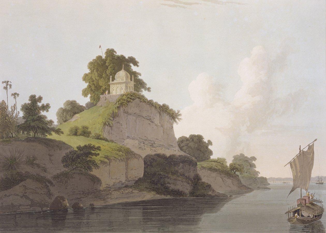 Hindoo Temple nära Currah, vid floden Ganges, från 