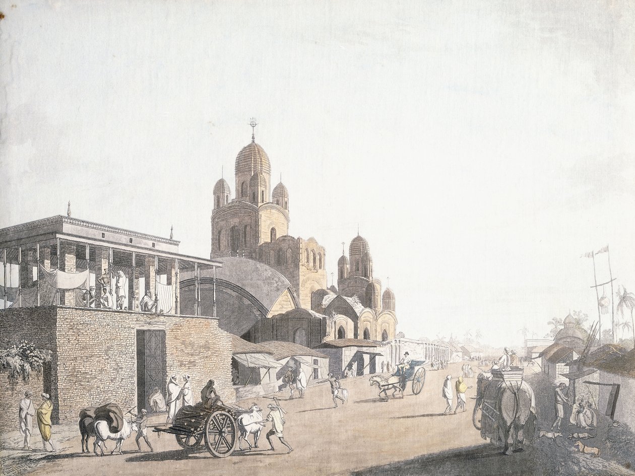 Street Scene, från "Views in Calcutta" av Thomas Daniell, 1786-1788 av Thomas Daniell