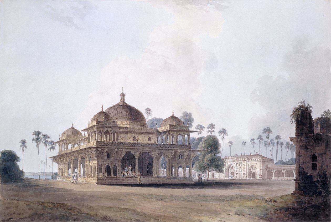 Makhdum Shah Daulats mausoleum, Maner, Bihar, ca 1788-1796 av Thomas Daniell