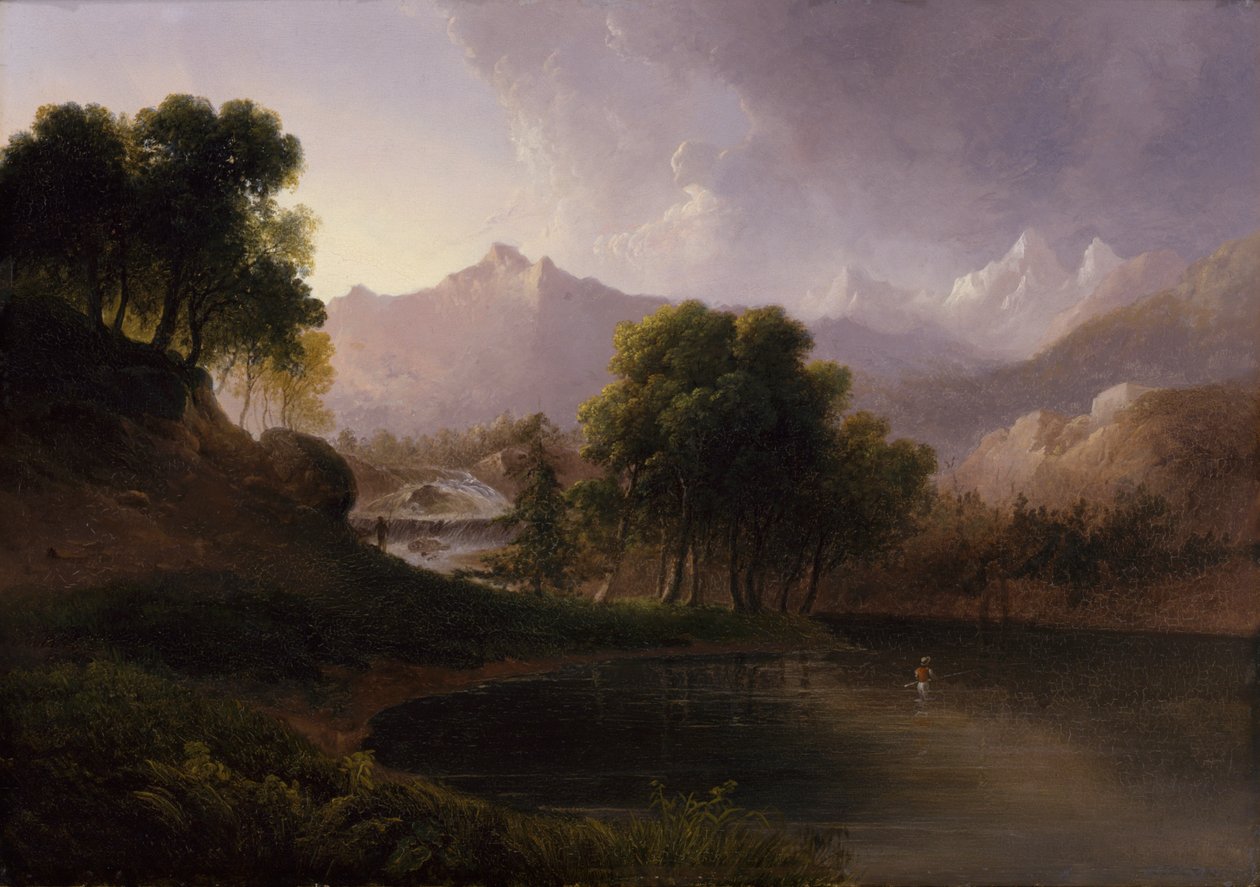 Landskap med bäck och berg av Thomas Doughty