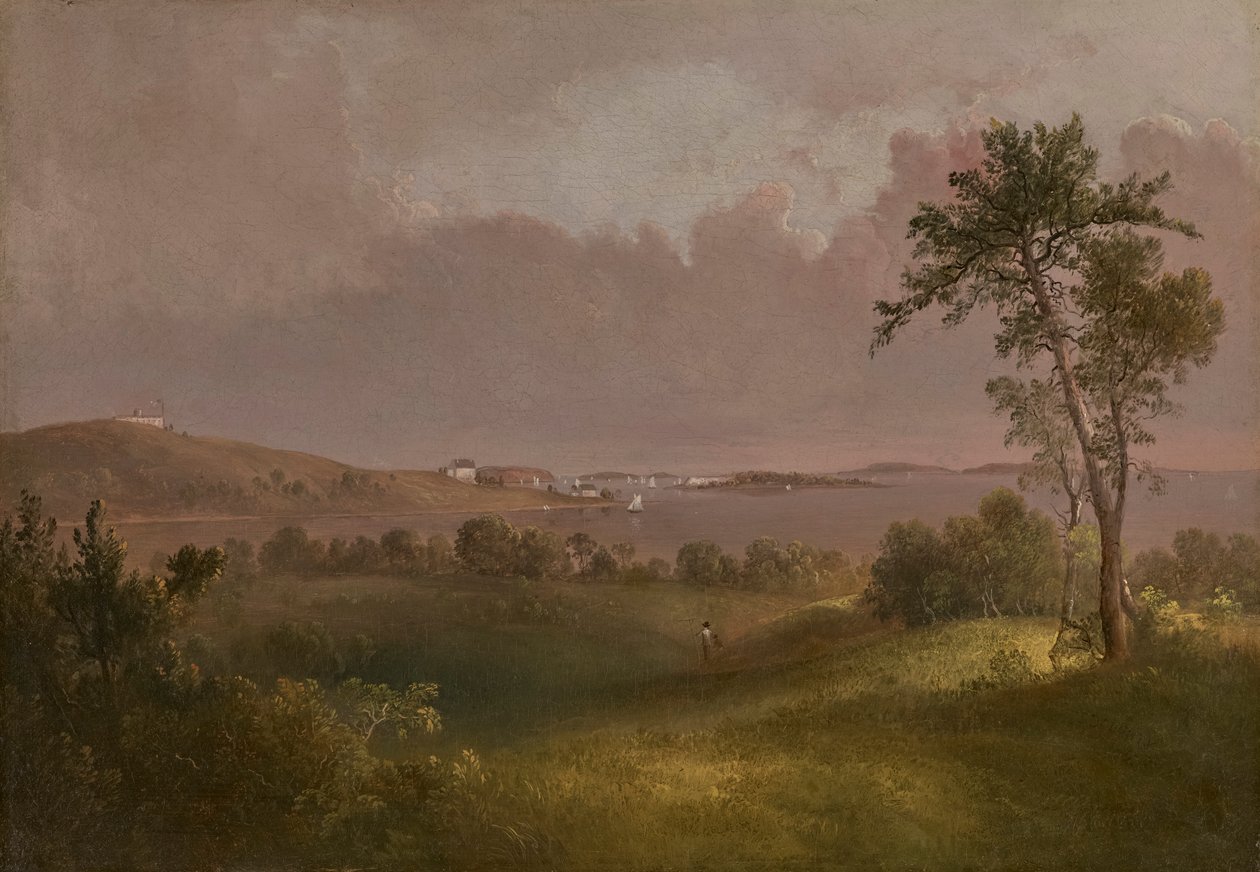 Utsikt över Bostons hamn från Dorchester Heights av Thomas Doughty