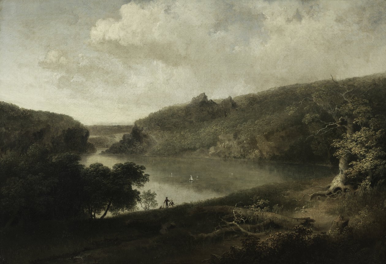 Utsikt över en sjö, ca 1830 (olja på duk) av Thomas Doughty