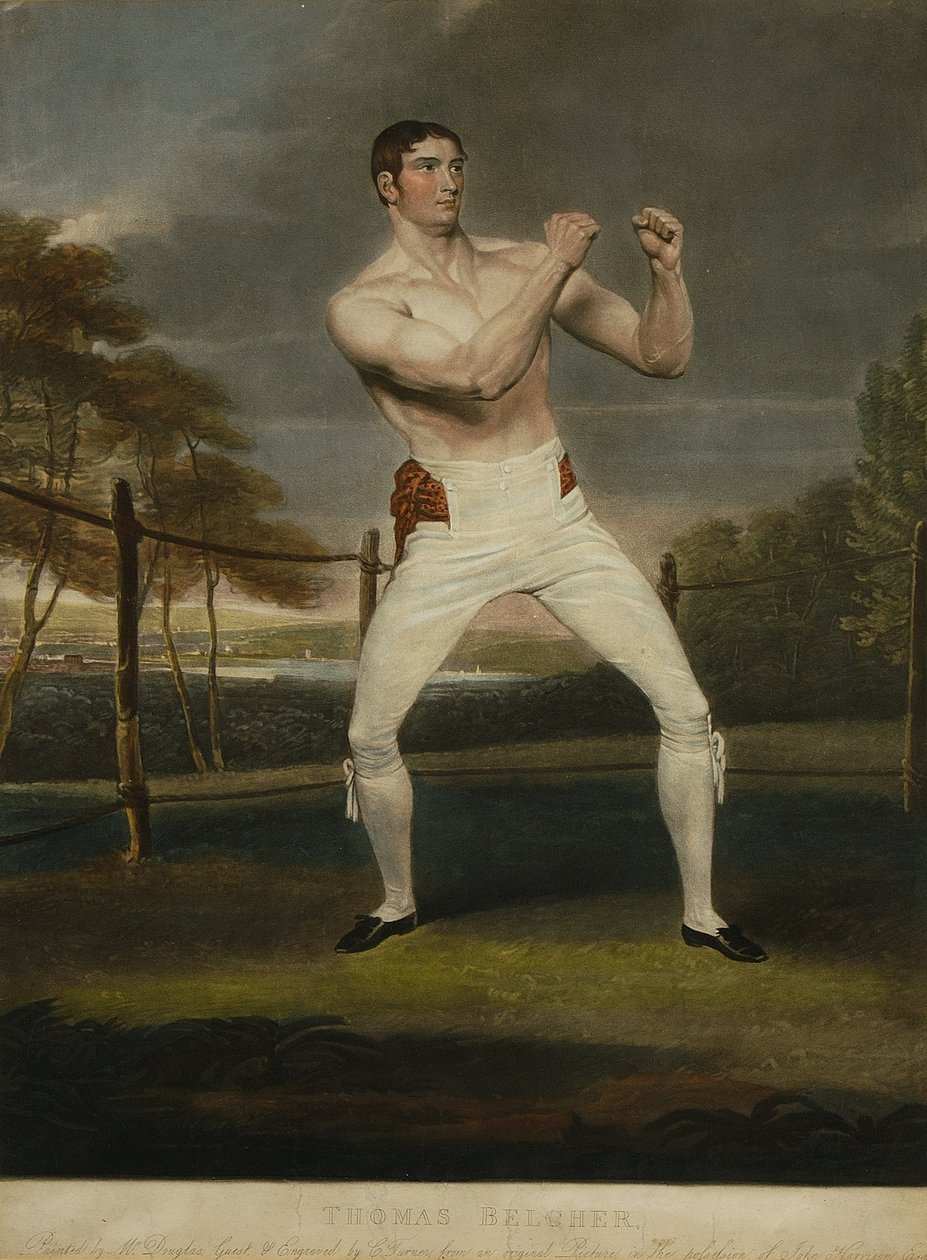 Thomas Belcher, graverad av Charles Turner (1775-1857) (färgad litho) av Thomas Douglas (after) Guest
