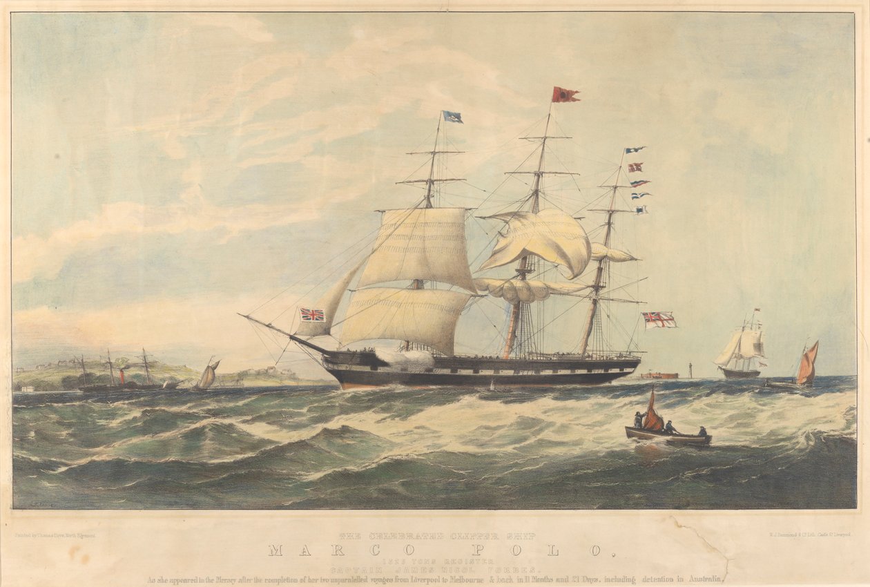 Det berömda Clipper-skeppet Marco Polo av Thomas Dove