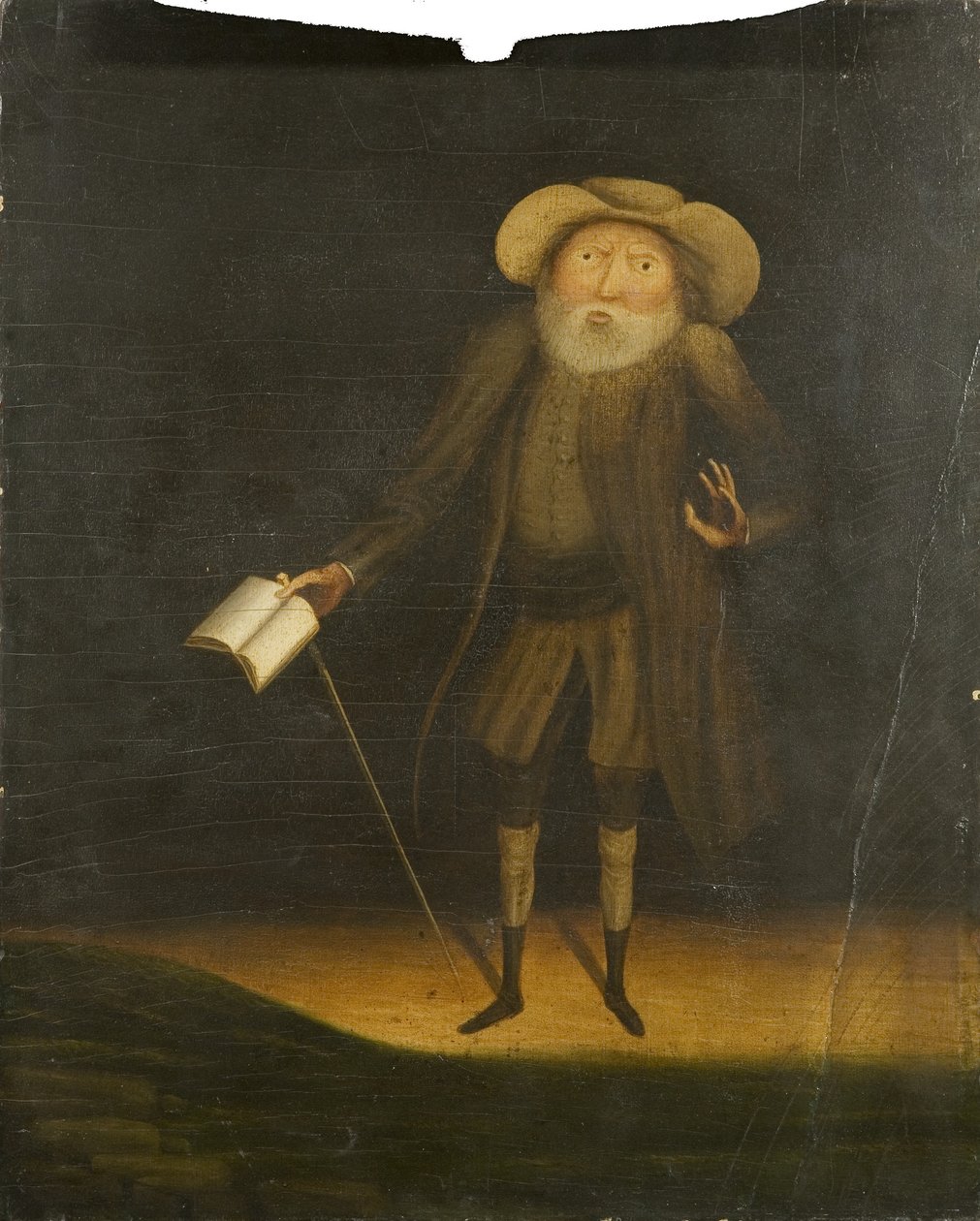 Porträtt av Benjamin Lay av Thomas Dr Pole