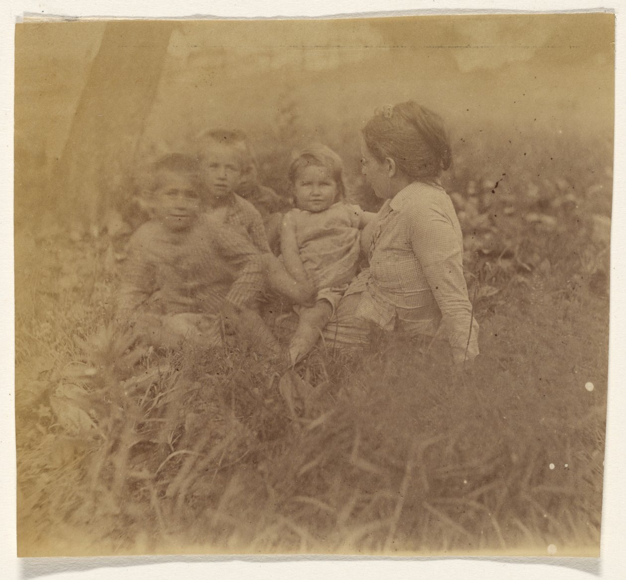 [Frances Eakins Crowell och fyra av hennes barn] av Thomas Eakins