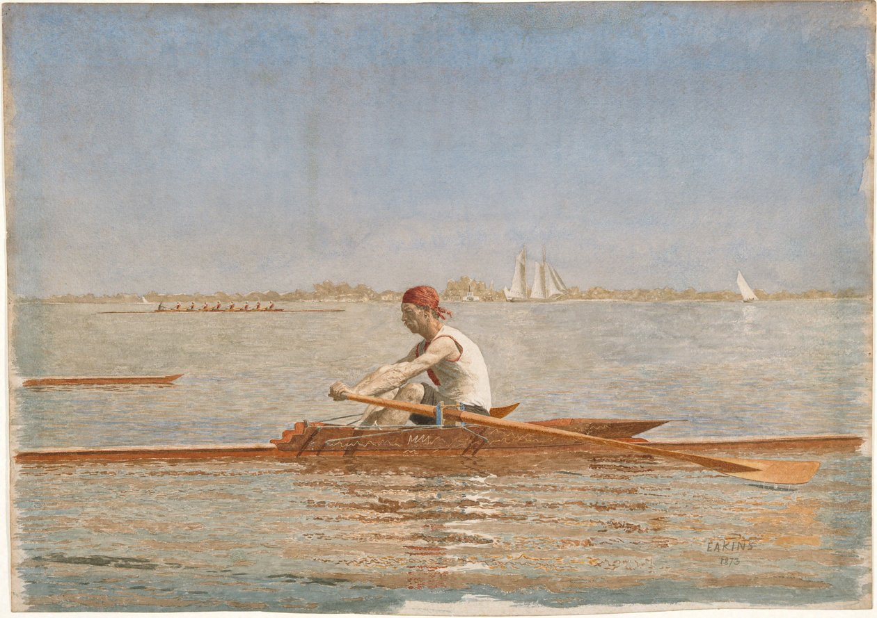 John Biglin i en singelsculler av Thomas Eakins