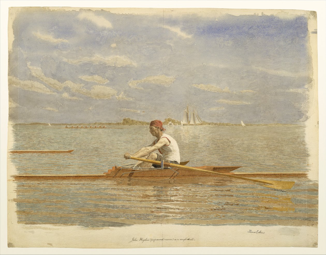 John Biglin i en singelsculler av Thomas Eakins