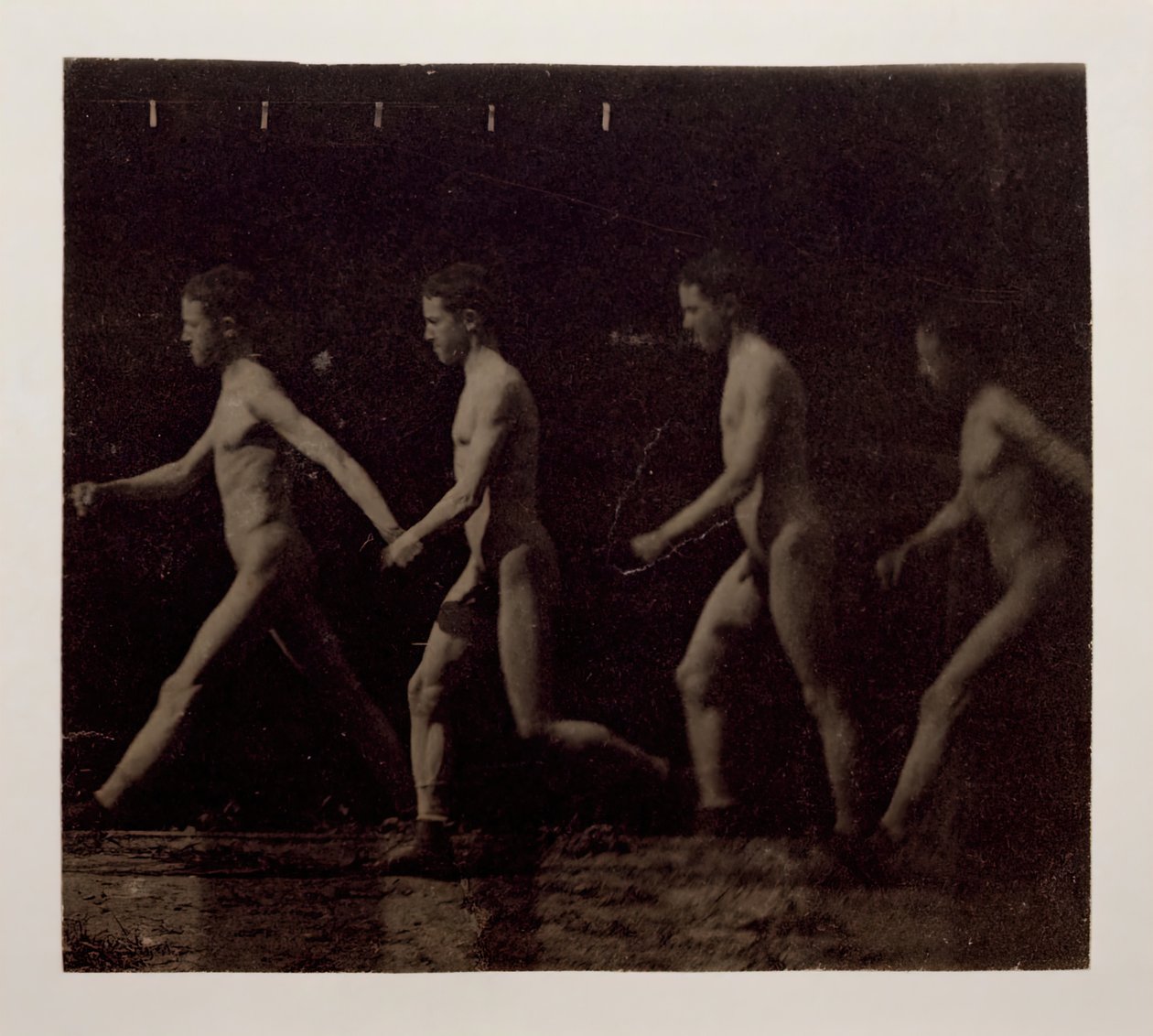 Marey Wheel-fotografier av oidentifierad modell, 1884. av Thomas Eakins