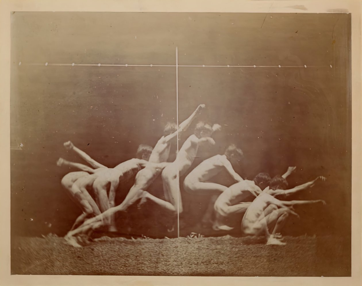 Marey Wheel-fotografier av oidentifierad modell, 1884. av Thomas Eakins