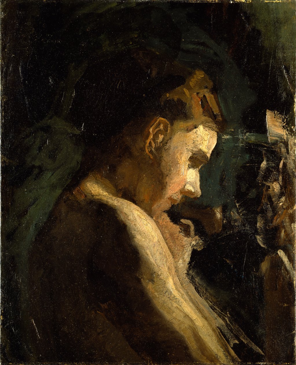 Studie av en flickas huvud av Thomas Eakins