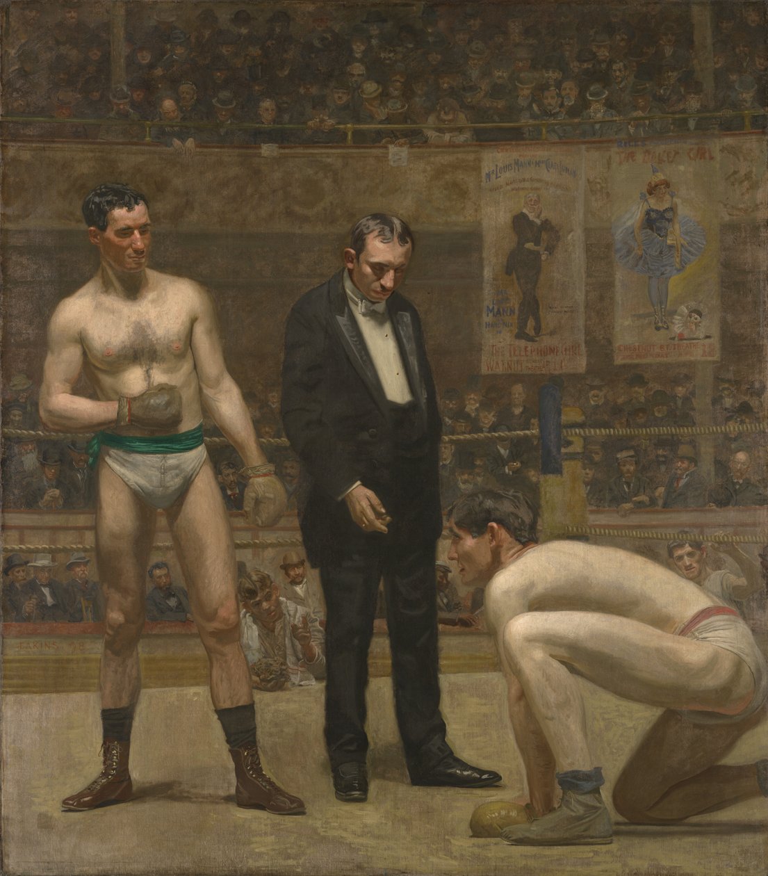 Uträkningen av den nedslagne boxaren av Thomas Eakins