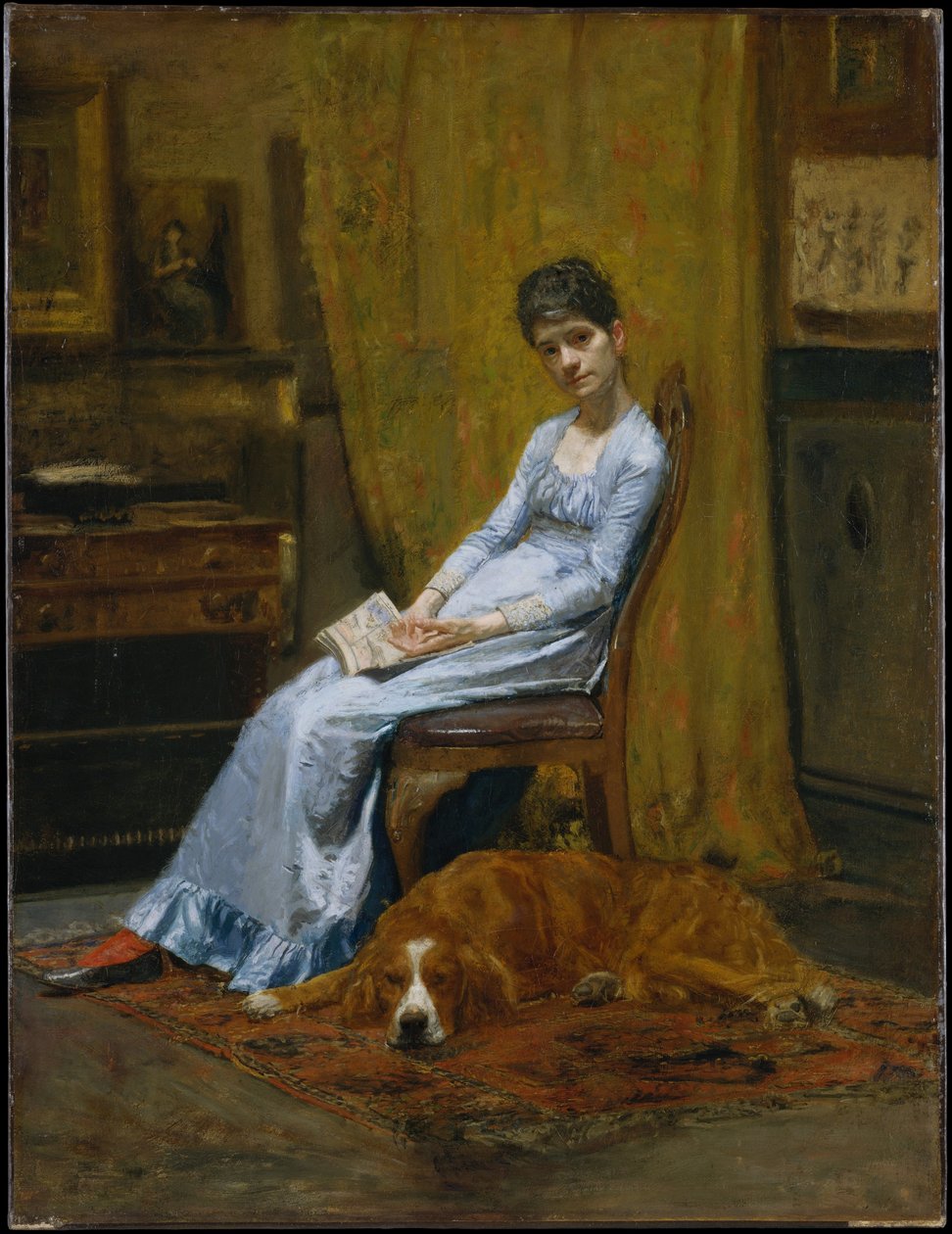 Konstnärens hustru och hans setterhund av Thomas Eakins